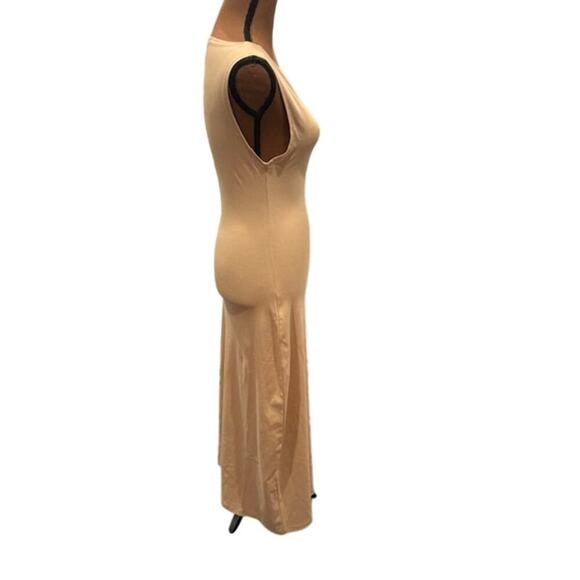 We Wore What Boat Neck Ribbed Midi Dress in Beige – NWT Size XS - Picture 3 of 10